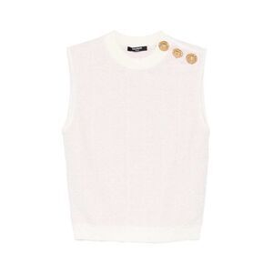 Balmain Women Sleeveless Top With Button